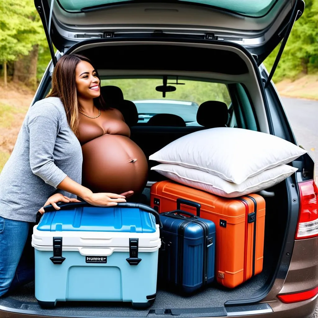 packing essentials for a road trip while pregnant